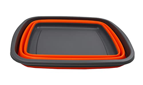 SAMMART 10L (2.6 Gallons) Collapsible Tub - Foldable Dish Tub - Portable Washing Basin - Space Saving Plastic Washtub