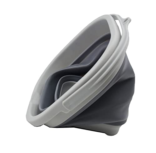 SAMMART 2.6L (0.68 Gallon) Super Mini Sqare Collapsible Plastic Bucket - Foldable Square Tub - Portable Fishing Water Pail - Space Saving Outdoor Waterpot