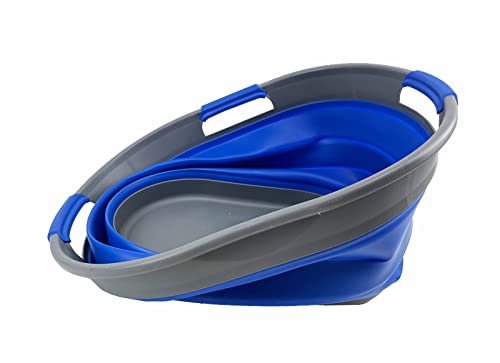 SAMMART 25L (6.6 gallon) Collapsible Plastic Laundry Basket - Foldable Pop Up Storage Container/Organizer - Portable Washing Tub - Space Saving Hamper/Basket