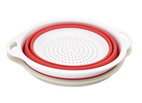 SAMMART 2.6L (0.68 Gallon) Collapsible Tub - Foldable Dish Tub - Portable Washing Basin - Space Saving