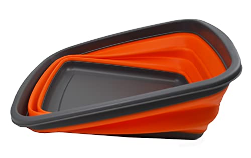SAMMART 10L (2.6 Gallons) Collapsible Tub - Foldable Dish Tub - Portable Washing Basin - Space Saving Plastic Washtub