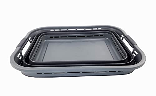 SAMMART 42L (11 gallons) Collapsible Plastic Laundry Hamper/Basket - Foldable Storage Container/Organizer - Portable Laundry Basket - Easy Storage Space Saving