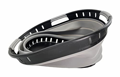 SAMMART 25L (6.6 gallon) Collapsible Plastic Laundry Basket - Foldable Pop Up Storage Container/Organizer - Space Saving Hamper/Basket