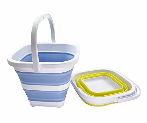 SAMMART 5L (1.3 Gallon) Collapsible Rectangular Handy Basket/Bucket