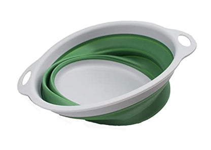 SAMMART 2.6L (0.68 Gallon) Collapsible Tub - Foldable Dish Tub - Portable Washing Basin - Space Saving Plastic Washtub