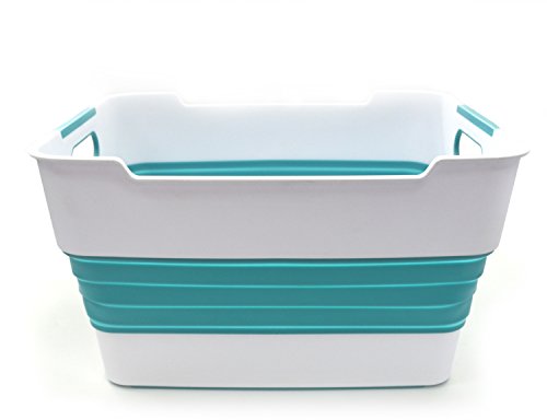 SAMMART Collapsible Laundry Basket/Tub - Foldable Storage Plastic Basket Organizer for Toys, Clothing or Laundry - Space Saving Storage Container/Hamper