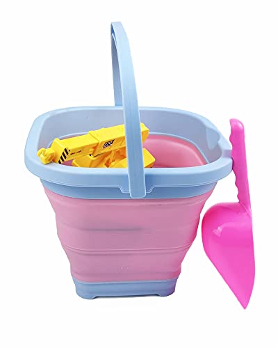 SAMMART Combo Collapsible Dish Drainer with Bucket - Space Saving, Camping Set, Picnic Set, Indoor or Outdoor use, Foldable Storage.