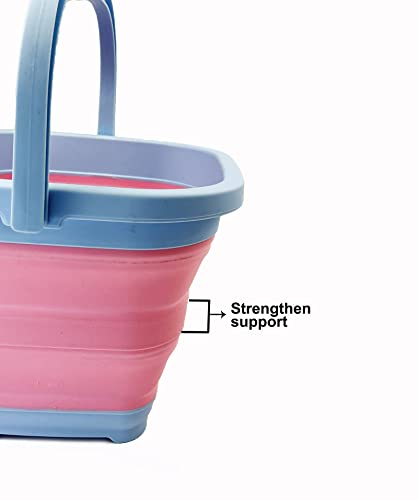 SAMMART Combo Collapsible Dish Drainer with Bucket - Space Saving, Camping Set, Picnic Set, Indoor or Outdoor use, Foldable Storage.