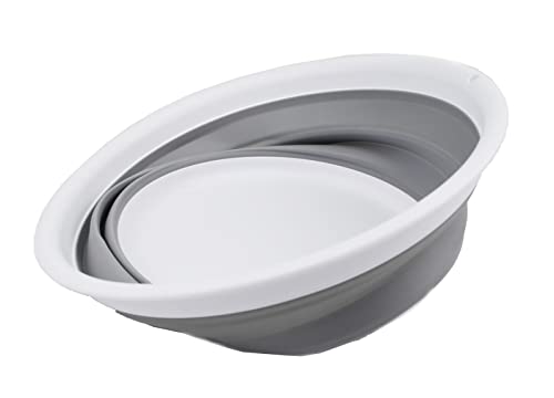 SAMMART 7.5L (1.98 Gallon) Collapsible Tub - Foldable Dish Tub - Portable Washing Basin - Space Saving Plastic Washtub