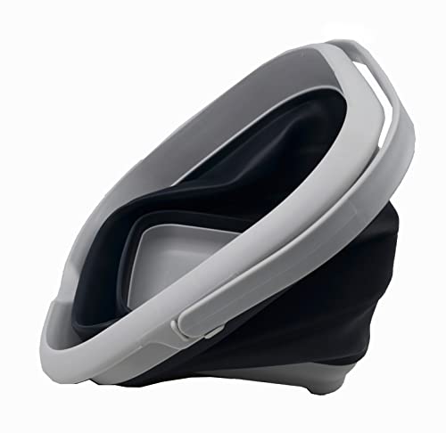 SAMMART 8.5L (2.2 Gallon) Collapsible Square Handy Bucket/Foldable SquareWater Pail/Portable Tub with Handle. Size 31x31cm