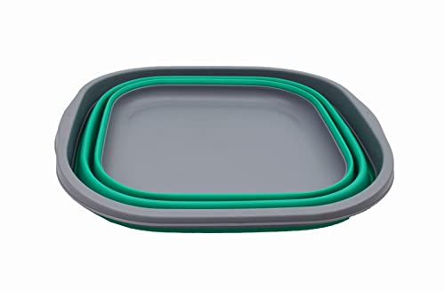 SAMMART 10L (2.6 Gallons) Collapsible Tub - Foldable Dish Tub - Portable Washing Basin - Space Saving Plastic Washtub