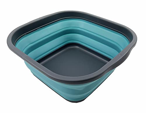 SAMMART 5.5L (1.4 Gallons) Set of 2 Collapsible Tub - Foldable Dish Tub - Portable Washing Basin - Space Saving Plastic Washtub