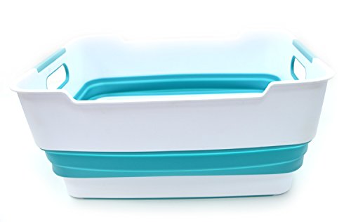 SAMMART Collapsible Laundry Basket/Tub - Foldable Storage Plastic Basket Organizer for Toys, Clothing or Laundry - Space Saving Storage Container/Hamper