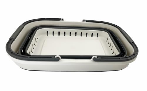 SAMMART 26L (6.8 Gallons) Collapsible Plastic Laundry Basket with Handle-Foldable Pop Up Storage Basket with handle