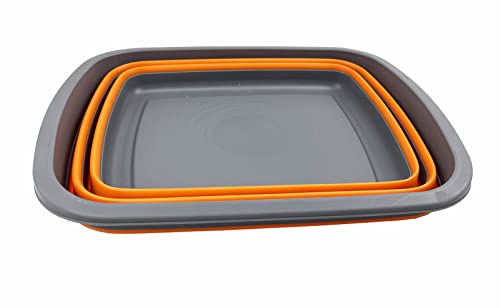 SAMMART 10L (2.6 Gallon) Collapsible Tub-Foldable Dish Tub-Portable Washing Basin-Space Saving Plastic Washtub