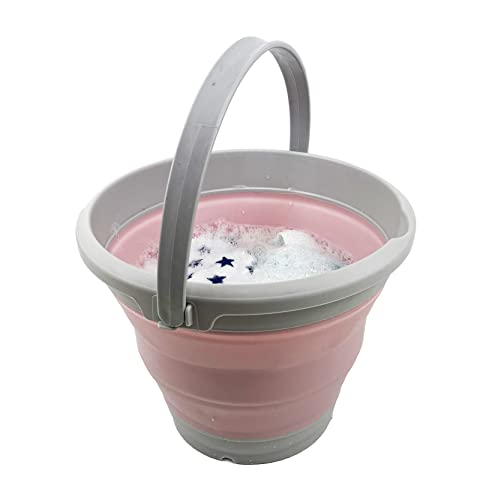 SAMMART 5.5L (1.4 Gallon) Collapsible Plastic Bucket - Foldable Round Tub - Portable Fishing Water Pail - Space Saving Outdoor Waterpot