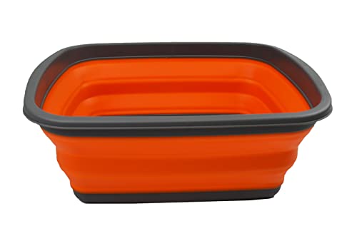 SAMMART 10L (2.6 Gallons) Collapsible Tub - Foldable Dish Tub - Portable Washing Basin - Space Saving Plastic Washtub