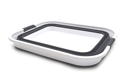 SAMMART Set of 2 Collapsible Plastic Laundry Basket - Foldable Pop Up Storage Container/Organizer - Portable Washing Tub - Space Saving Hamper/Basket