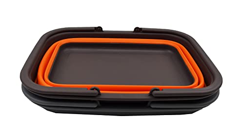SAMMART SAMMART 9.2L (2.37Gallon) Collapsible Tub with Handle - Portable Outdoor Picnic Basket/Crater - Foldable Shopping Bag - Space Saving Storage Container