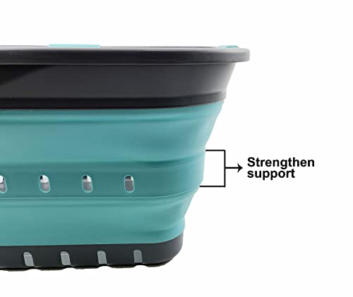 SAMMART 42L (11 gallon) Collapsible Plastic Laundry Basket - Foldable Pop Up Storage Container/Organizer - Portable Basket - Space Saving Hamper/Basket