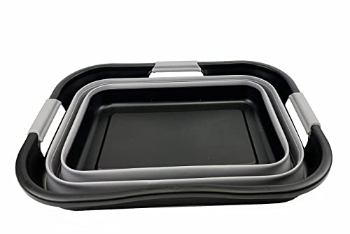 New SAMMART 30L(8 gallon) Collapsible Plastic Laundry Basket - Foldable Pop Up Storage Container/Organizer - Space Saving Hamper/Basket - Water Capacity 24L(6.3 gallon)