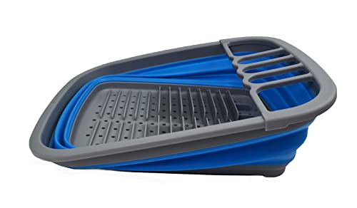 SAMMART 8L (2.11Gallons) Collapsible Dish Drainer - Foldable Drying Rack - Portable Dinnerware Organizer - Space Saving