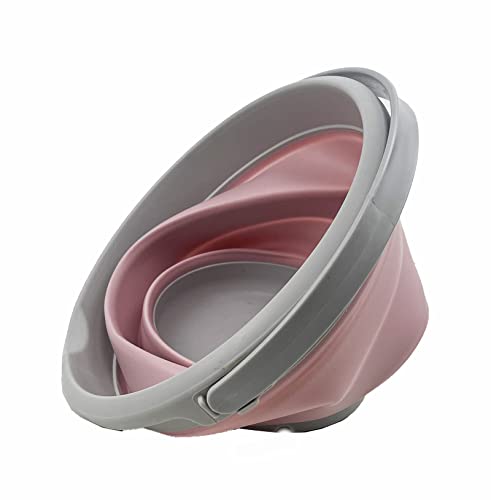 SAMMART 5.5L (1.4 Gallon) Collapsible Plastic Bucket - Foldable Round Tub - Portable Fishing Water Pail - Space Saving Outdoor Waterpot