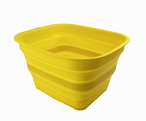 SAMMART 15L (3.9 gallons) Collapsible Plastic Washing Tub - Foldable Washtub - Portable Washing Basin - Space Saving Easy Storage