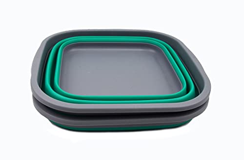 SAMMART 5.5L (1.4 gallons) Collapsible Plastic Washing Tub - Portable Washing Basin - Foldable Tub - Easy Storage Space Saving Kitchen Washtub