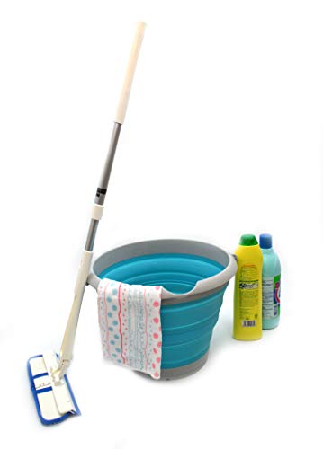 SAMMART 10L (2.64Gallon) Collapsible Fishing Bucket - Foldable Round Tub - Portable Plastic Water Pail - Space Saving Outdoor Waterpot - Trunk Organizer