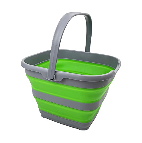 SAMMART 10L (2.6 Gallon) Collapsible Rectangular Handy Basket/Bucket