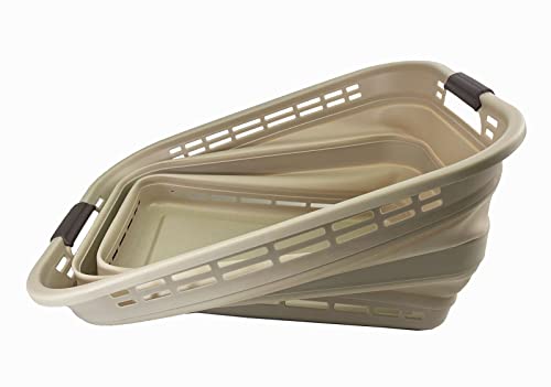 SAMMART 42L (11 gallons) Collapsible Plastic Laundry Basket - Portable Pop Up Storage Container/Organizer - Portable Hamper - Space Saving Easy Storage