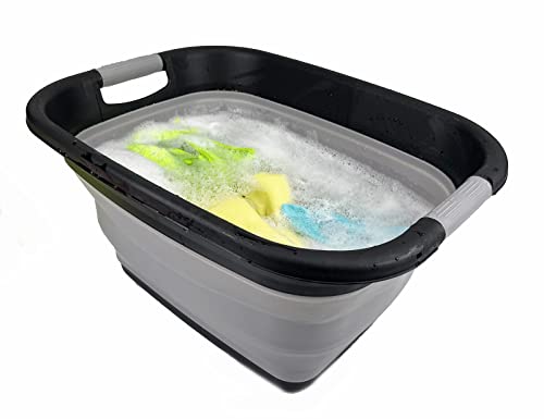 SAMMART 25L (6.6 Gallon) Collapsible Laundry Basket/Tub - Foldable Storage Container/Organizer, Water Capacity: 20L