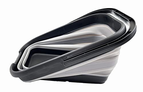 SAMMART 12L (3.1 Gallon) Collapsible Rectangular Handy Basket/Bucket/Multiuse Foldable Water Pail for Camping, Fishing