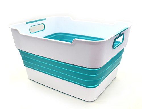 SAMMART Collapsible Laundry Basket/Tub - Foldable Storage Plastic Basket Organizer for Toys, Clothing or Laundry - Space Saving Storage Container/Hamper