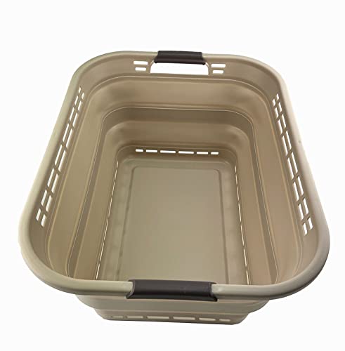 SAMMART 42L (11 Gallons) Collapsible Plastic Laundry Basket - Foldable Pop Up Storage Container/Organizer - Portable Washing Tub - Space Saving Hamper/Basket [BPA Free]