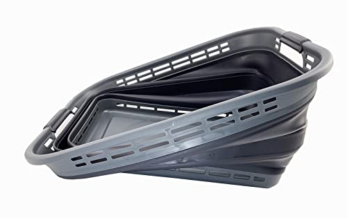 SAMMART 42L (11 gallons) Collapsible Plastic Laundry Hamper/Basket - Foldable Storage Container/Organizer - Portable Laundry Basket - Easy Storage Space Saving