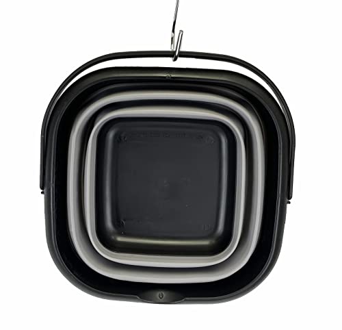 SAMMART 8.5L (2.2 Gallon) Collapsible Square Handy Bucket/Foldable SquareWater Pail/Portable Tub with Handle. Size 31cm (Square)