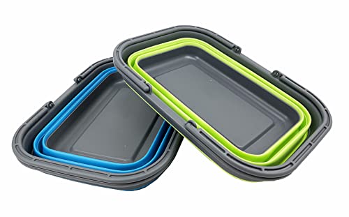 SAMMART SAMMART 12L (3.17Gallon) Collapsible Tub with Handle - Portable Outdoor Picnic Basket/Crater - Foldable Shopping Bag - Space Saving Storage Container