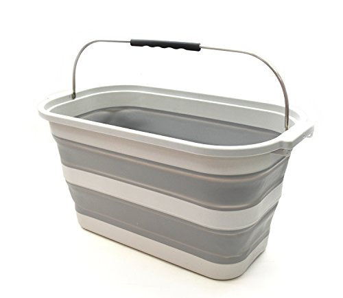 SAMMART Collapsible Rectangular Handy Basket/Bucket