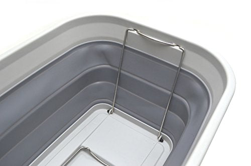 SAMMART Collapsible Plastic Storage Box With Rolling Wheel & Locking Lid - Foldable Extra Large Size Laundry Basket - Portable Car Trunk Organizer - Space Saving Container