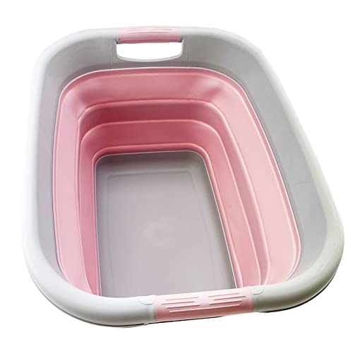 SAMMART 25L (6.6 Gallon) Collapsible Laundry Basket/Tub - Foldable Storage Container/Organizer - Portable Washing Bin - Space Saving Hamper, Water Capacity: 19L (5 Gallon)