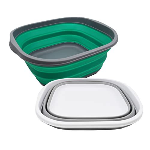 SAMMART 10L (2.6 Gallons) Collapsible Tub - Foldable Dish Tub - Portable Washing Basin - Space Saving Plastic Washtub