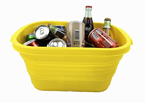 SAMMART 13L (3.4 Gallons) Collapsible Tub - Portable Outdoor Picnic Basket - Space Saving Storage Container