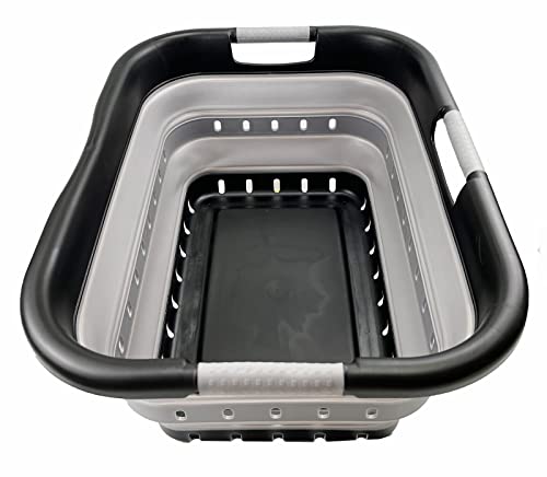 SAMMART 41L (10.8 Gallon) Collapsible Plastic Laundry Basket - Foldable Pop Up Storage Container/Organizer - Portable Washing Tub - Space Saving Hamper/Basket