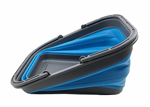 SAMMART SAMMART 12L (3.17Gallon) Collapsible Tub with Handle - Portable Outdoor Picnic Basket/Crater - Foldable Shopping Bag - Space Saving Storage Container