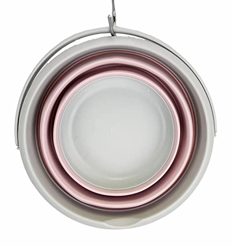 SAMMART 5.5L (1.4 Gallon) Collapsible Plastic Bucket - Foldable Round Tub - Portable Fishing Water Pail - Space Saving Outdoor Waterpot