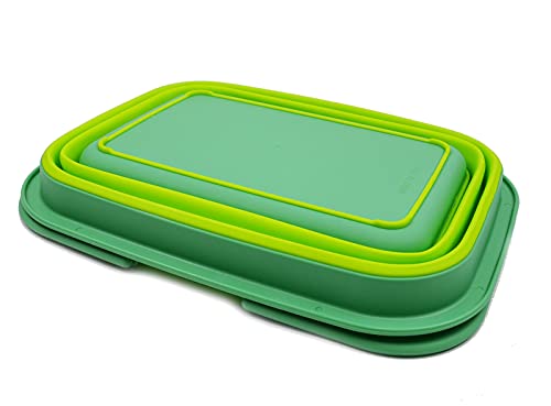 SAMMART 9.2L (2.3 gallons) Collapsible Plastic Tub with Handle - Portable Outdoor Picnic Basket/Crater/Shopping Bag-Foldable Storage Container-Space Saving