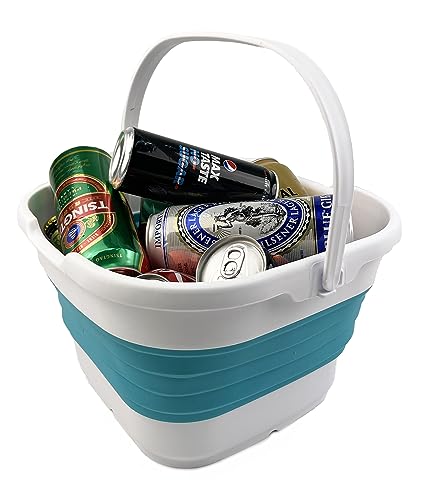 SAMMART 9.5L (2.5 Gallon) Collapsible Rectangular Handy Basket/Bucket