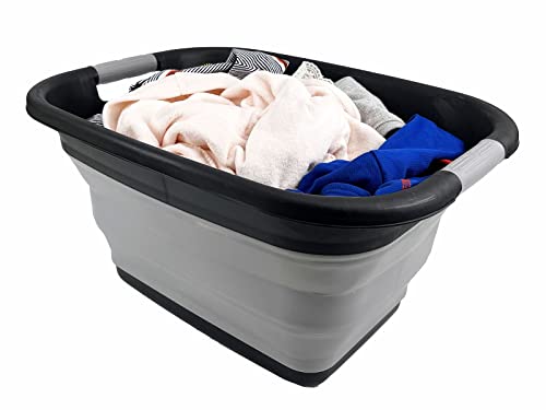 SAMMART 25L (6.6 Gallon) Collapsible Laundry Basket/Tub - Foldable Storage Container/Organizer, Water Capacity: 20L